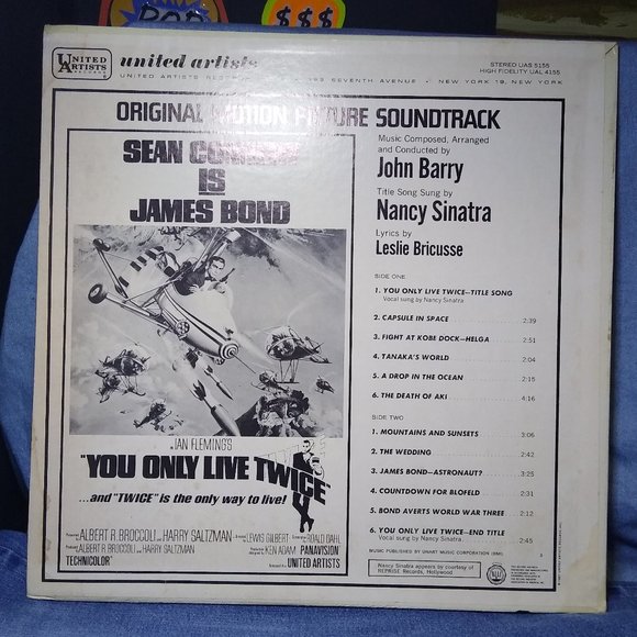 You Only Live Twice Soundtrack 1967 007 James Bond Vinyl Record MINTY - Picture 2 of 4